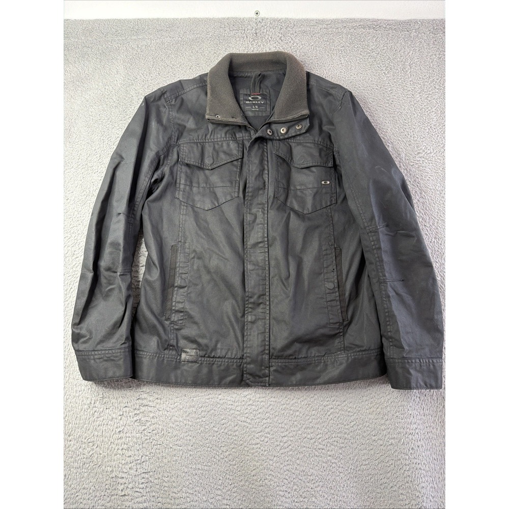 Vintage Mens Oakley Software Metal Logo Multipocket Japanese Jacket Size L